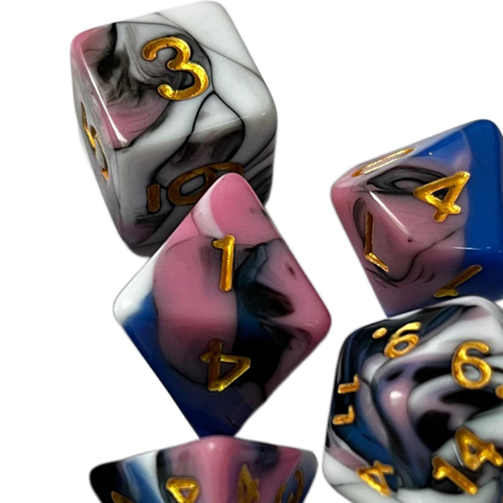 Board Game Roleplay - Acrylic Engraved Polyhedral Dices Multi Size