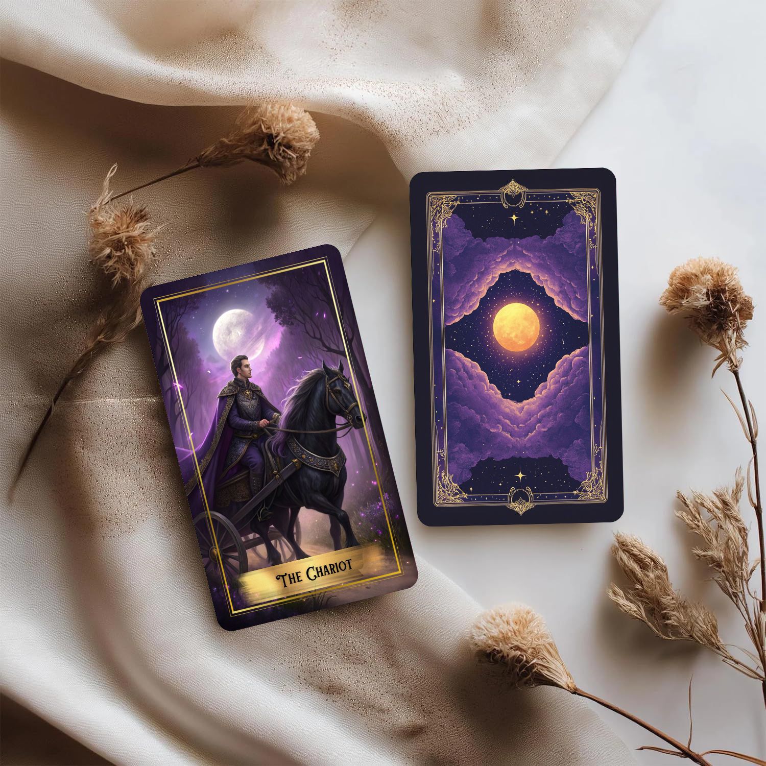 Purple Moon Tarot Cards Deck w - Board Game Oracle review and price