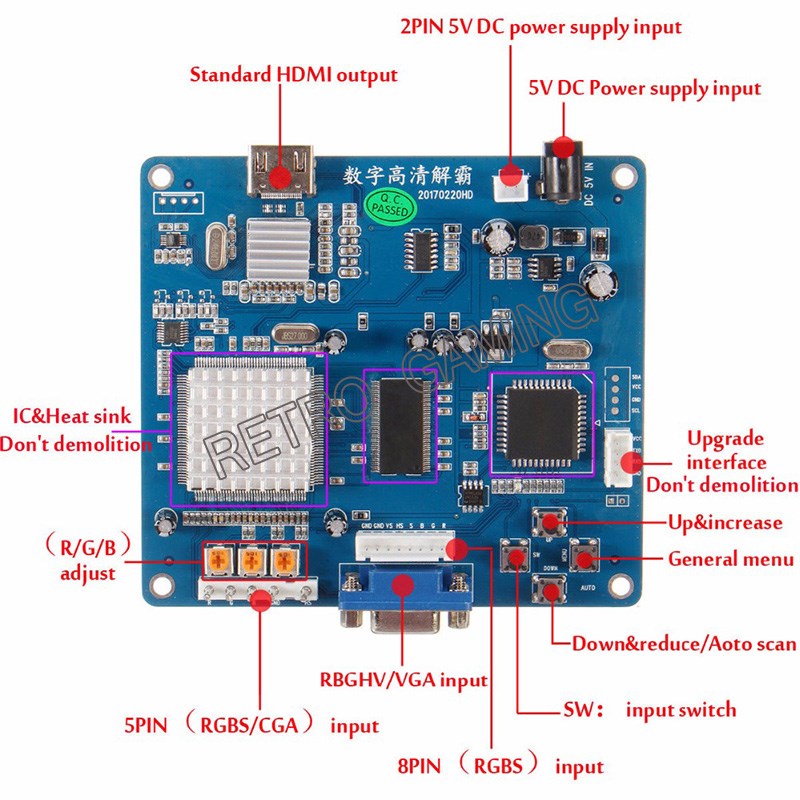 CGA TO HDMI Convertor RGBS / C - Board Game Path review and price