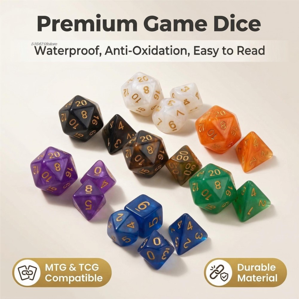 7pcs Set Dice Board Games Roll - Game Token Counter review and price